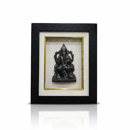 Bidri Silver Inlay Ganapathi Frame