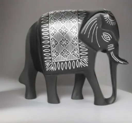 Bidri Silver Inlay Elephant
